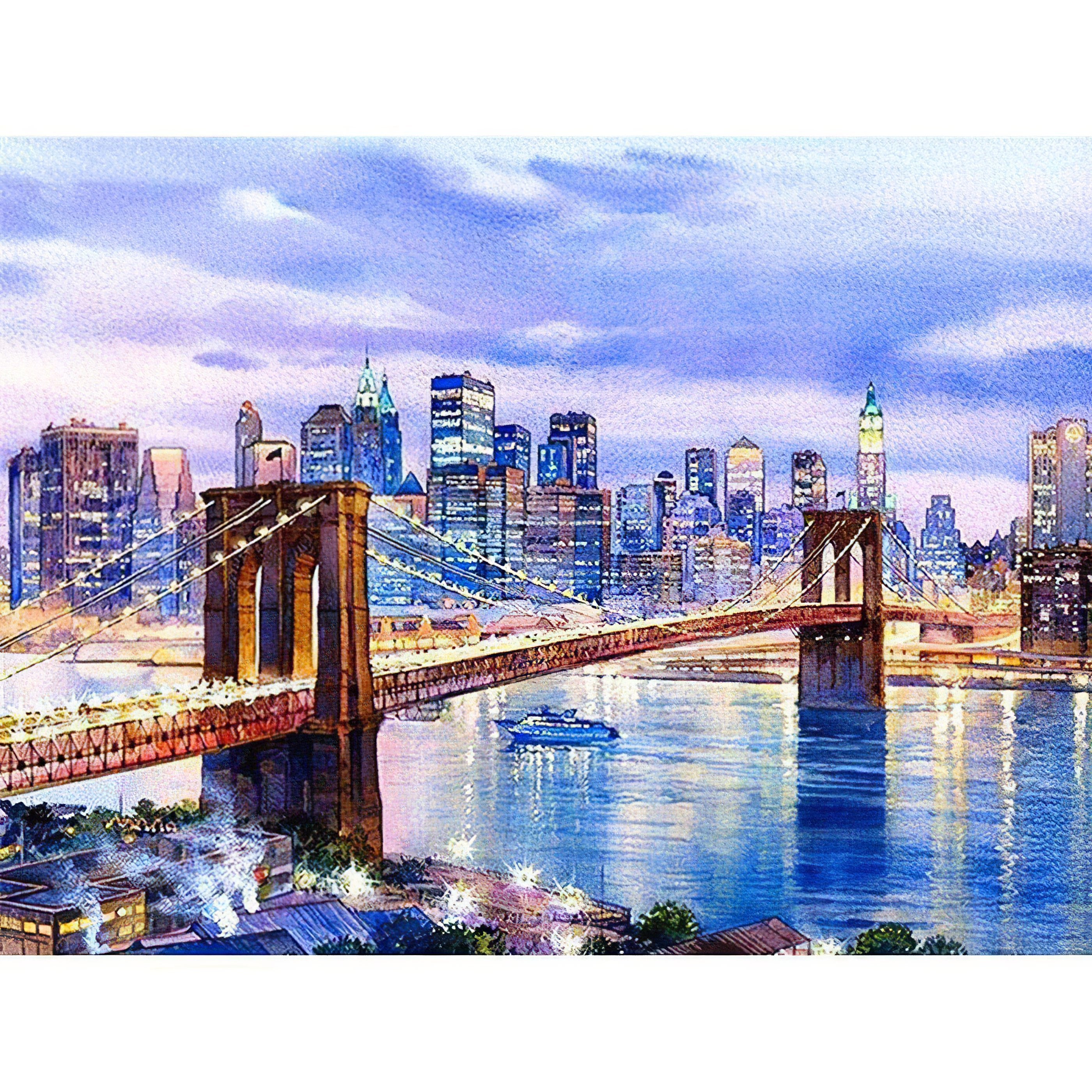 Start your day with the serene view of a Morning City Bridge.Morning City Bridge - Diamondartlove