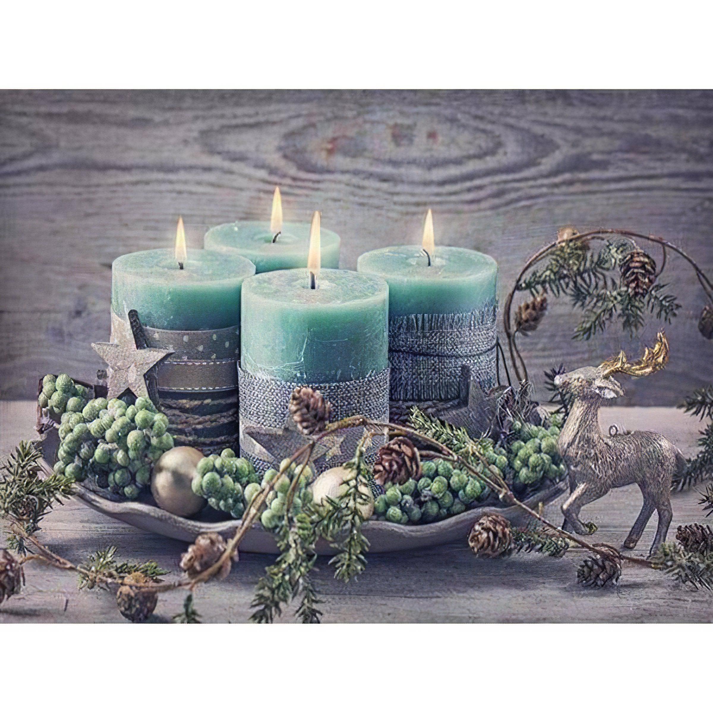 Light up your holidays with festive Christmas candles.Four Beautiful Candles Of Christmas - Diamondartlove