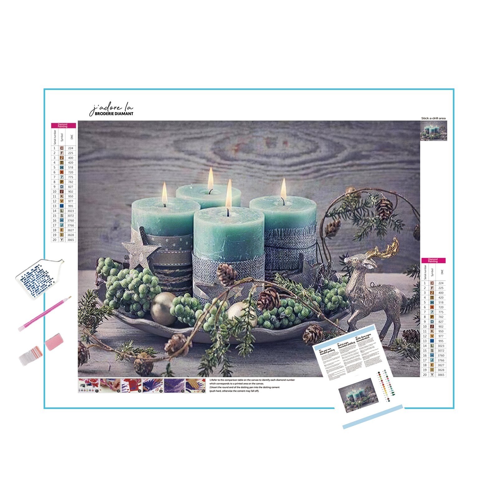 Light up your holidays with festive Christmas candles.Four Beautiful Candles Of Christmas - Diamondartlove
