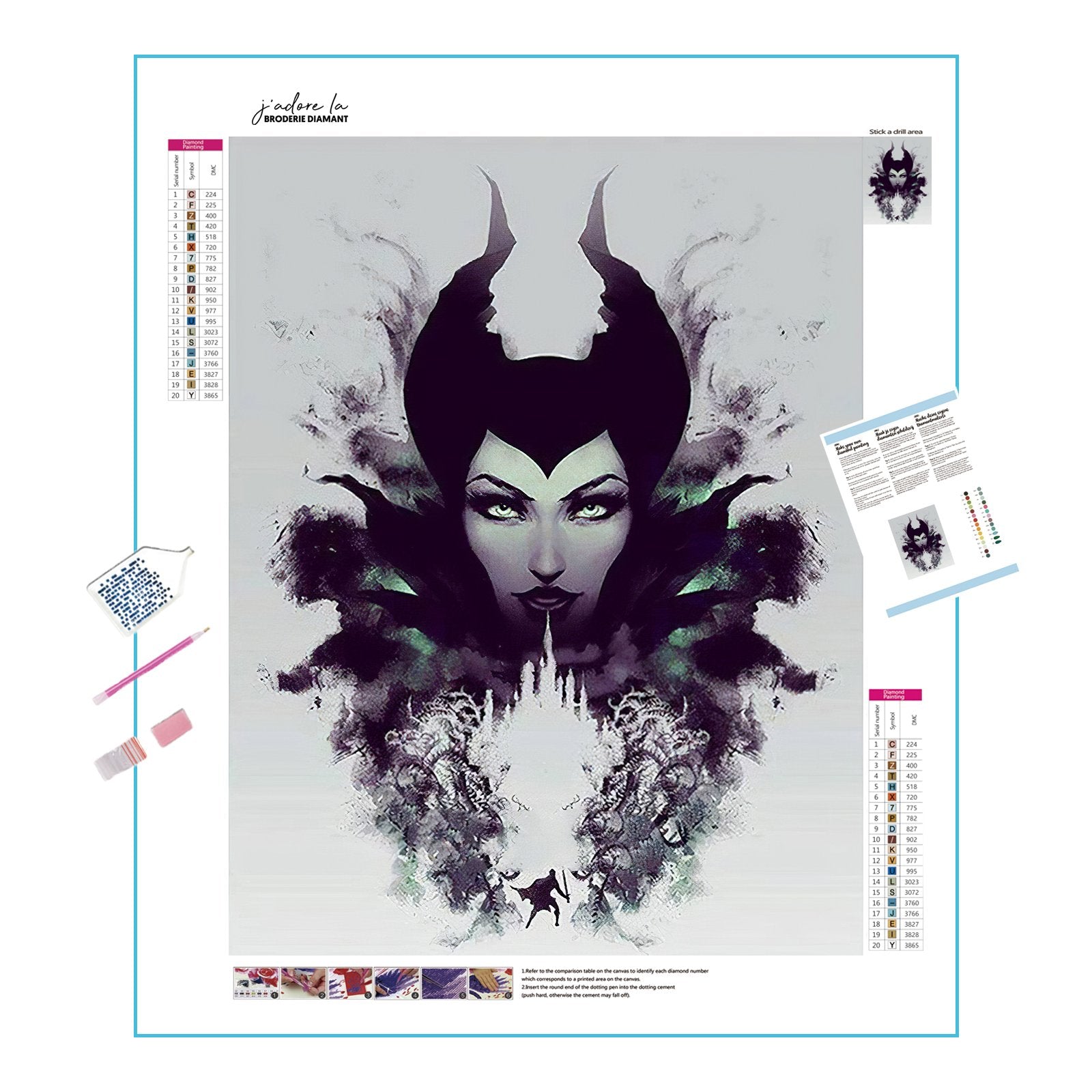 Unleash the power and mystery of Maleficent in this dramatic portrayal.Maleficent - Diamondartlove