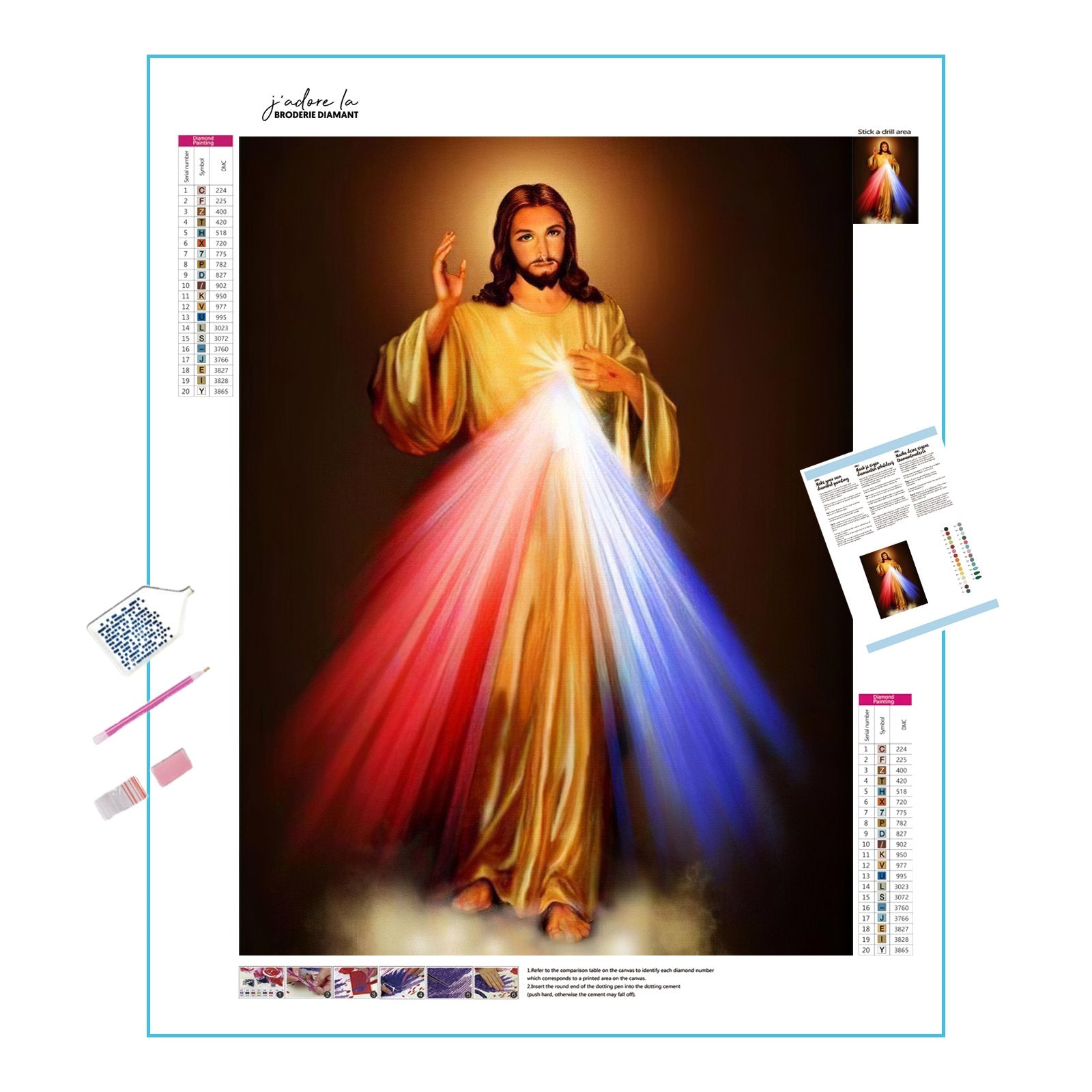 Illuminate your space with Jesus and The Light.Jesus And The Light - Diamondartlove