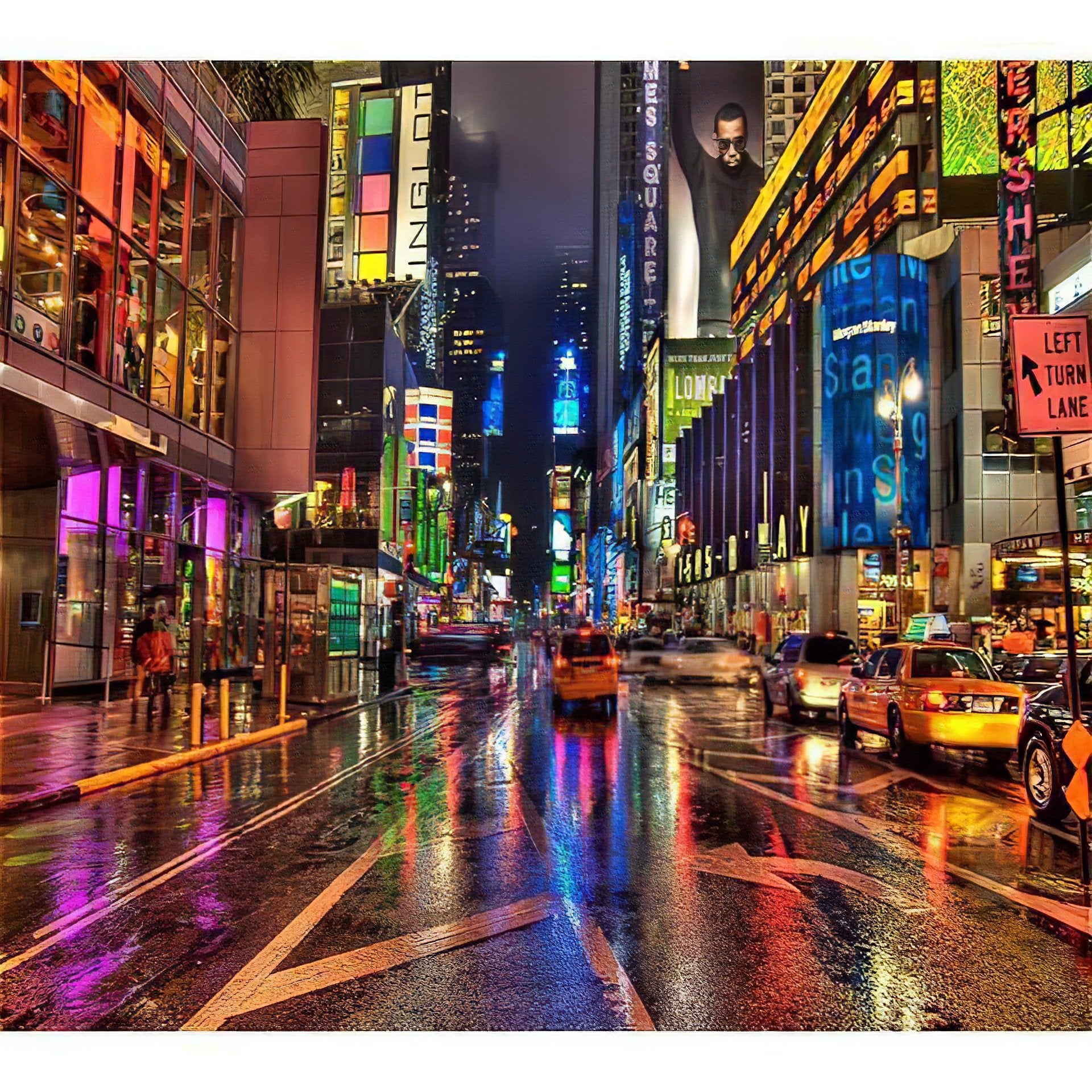 Explore the bustling streets of New York, where urban life pulses under the city lights.Roads Of New Yord - Diamondartlove