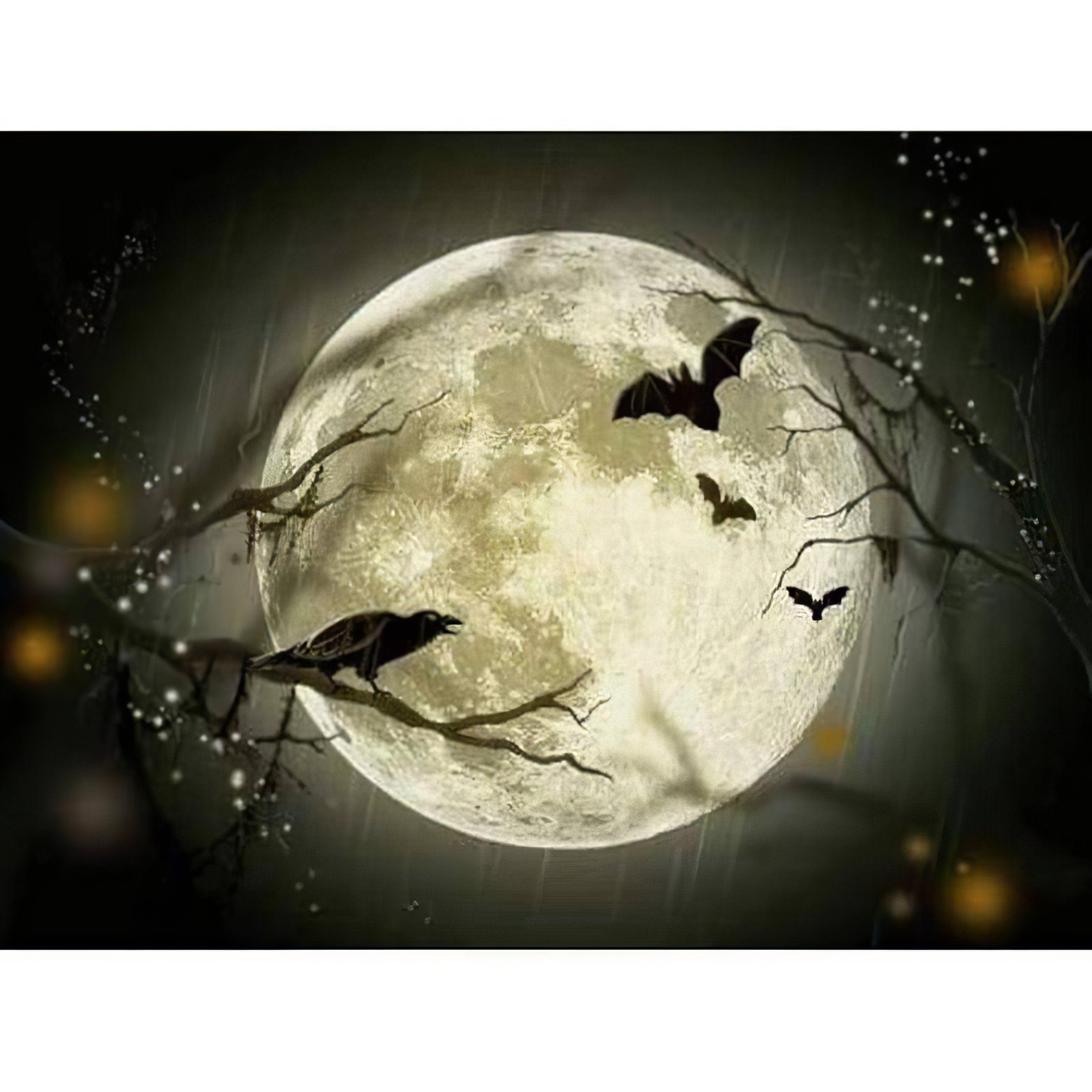 Illuminate the fright night with Halloween's Full Moon.Halloween'S Full Moon - Diamondartlove