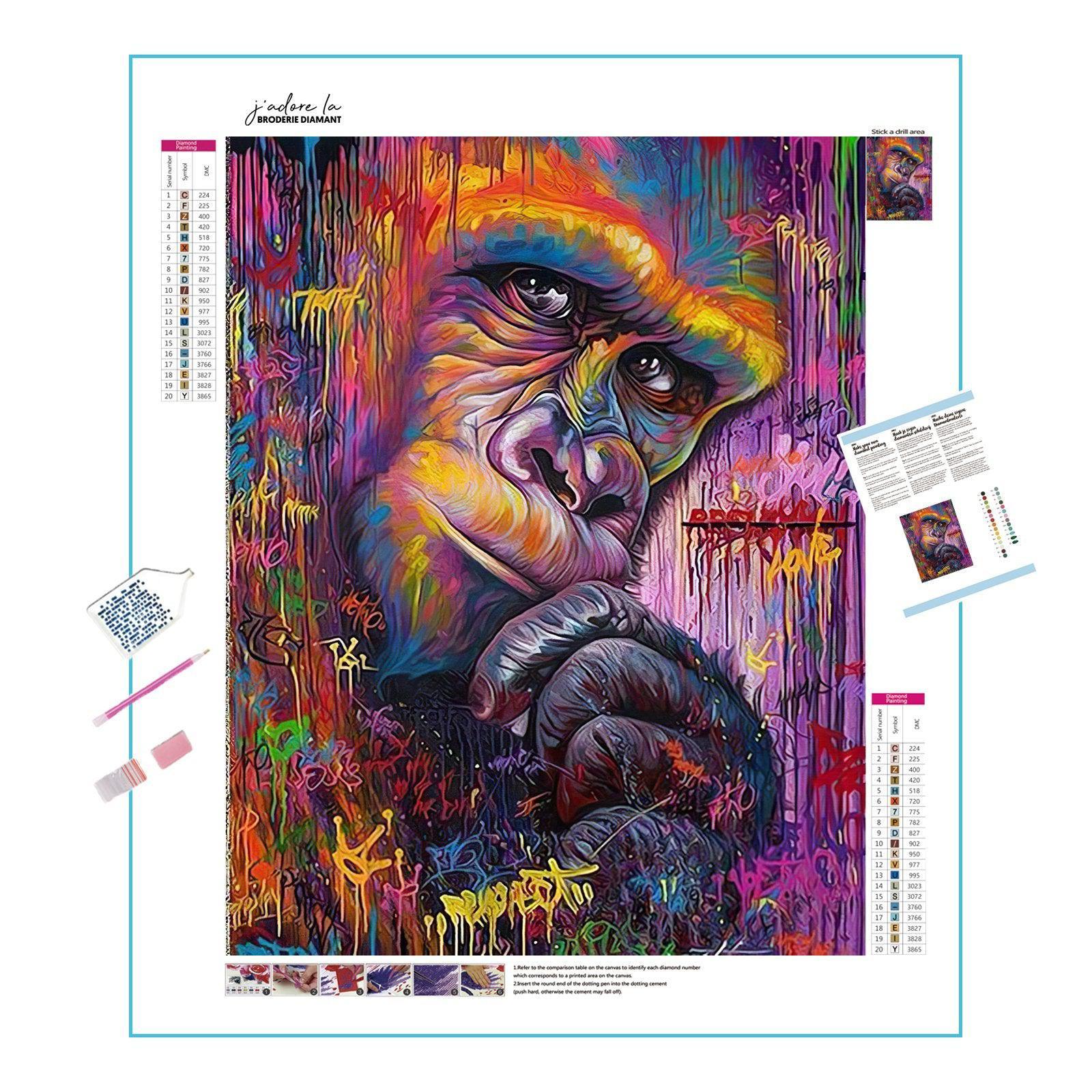 Meet a colorful monkey, a playful spirit adorned in nature's vibrant colors. Colorful Monkey - Diamondartlove