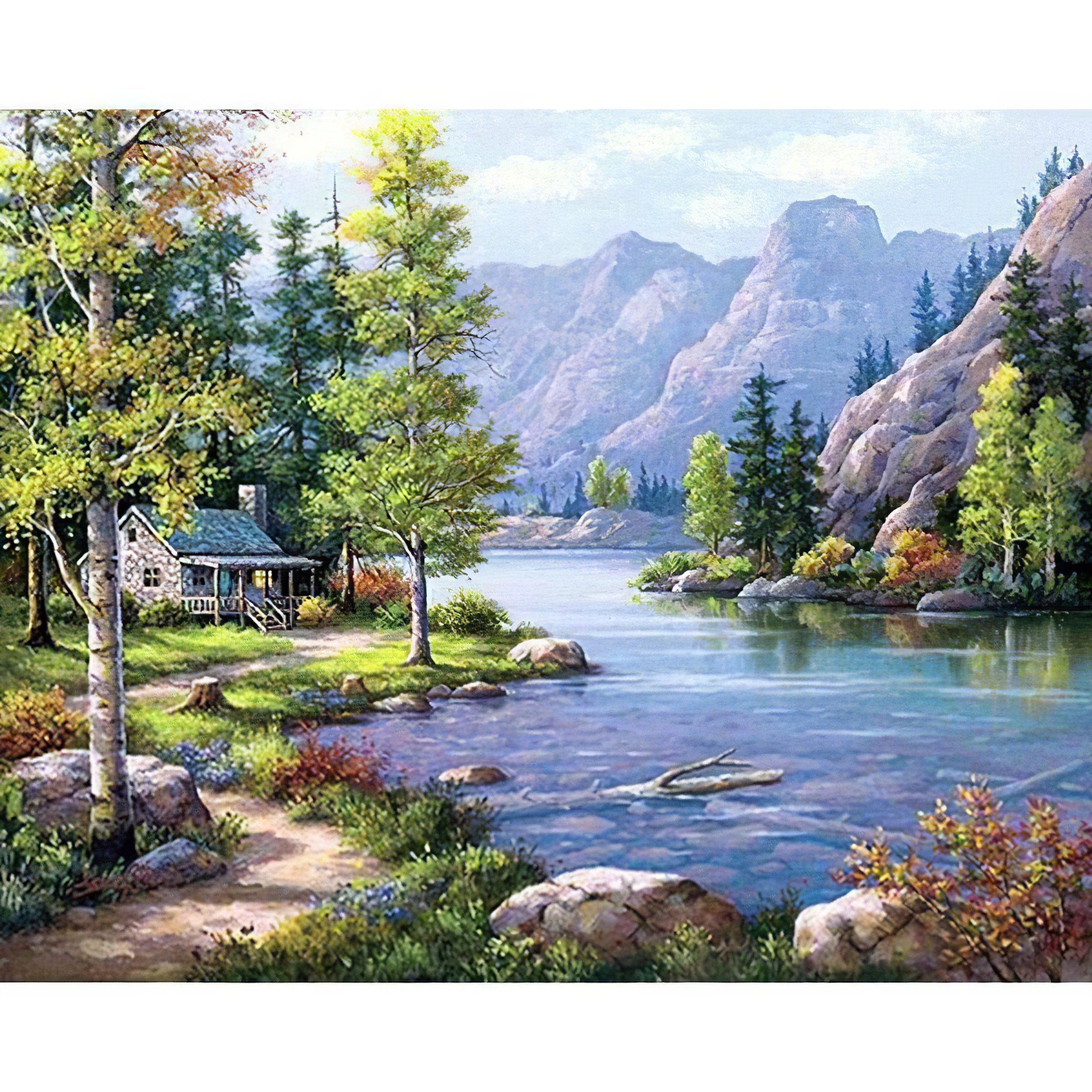 Capture tranquility with our Peaceful Scenery kit - serene views for calm seekers.A Peaceful Scenery - Diamondartlove