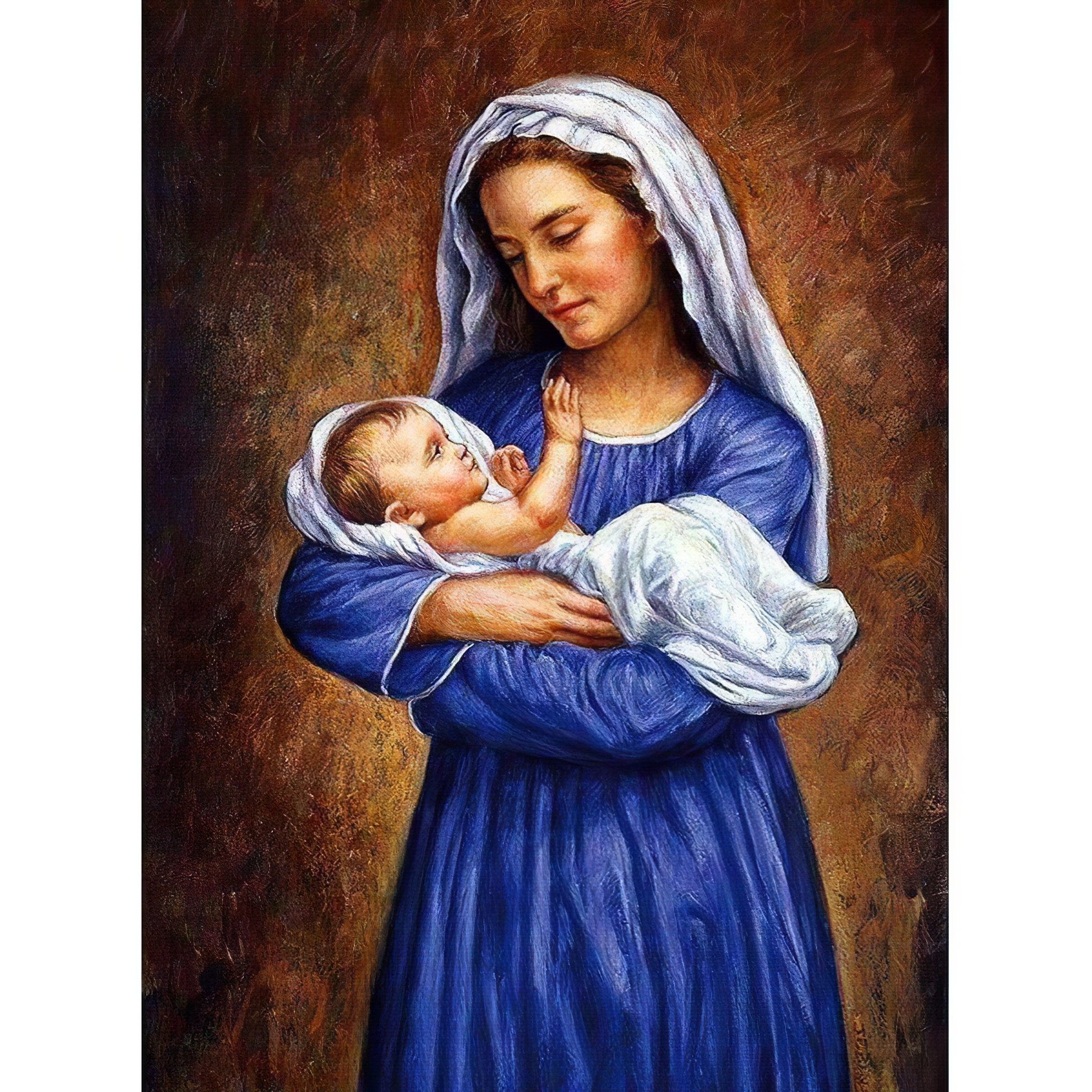 Capture the intimate moments of maternity in this touching artwork.Mother And Her Child - Diamondartlove