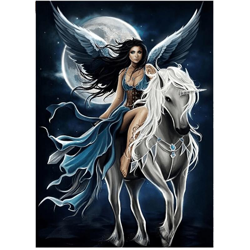 Angel Horse: Majestic steed with celestial wings Angel Horse - Diamondartlove
