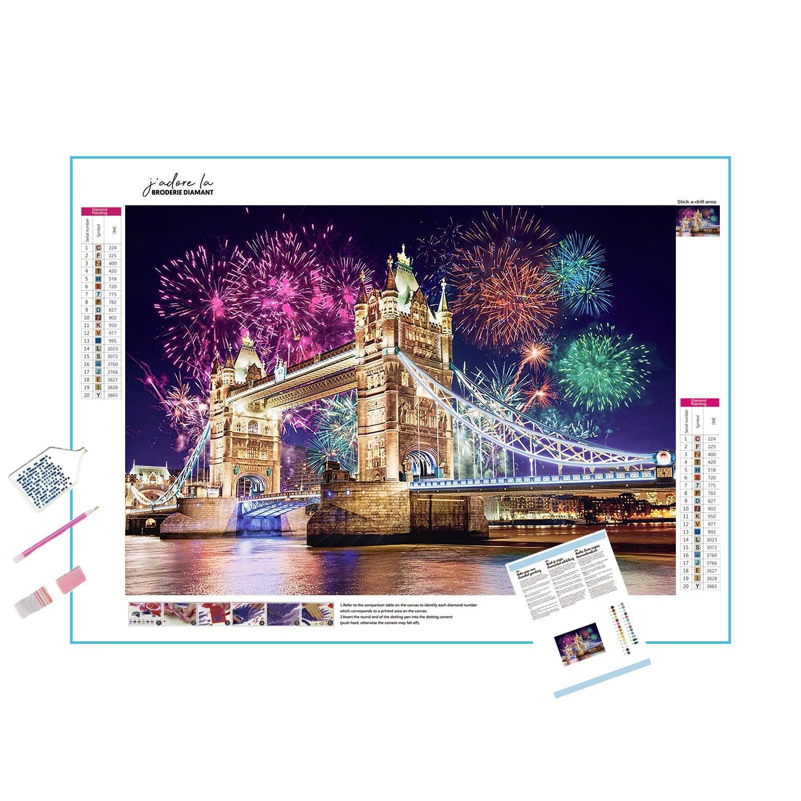 Festive City Bridge kit: Celebrate vibrant cityscapes.A Wonderful Festive City Bridge - Diamondartlove