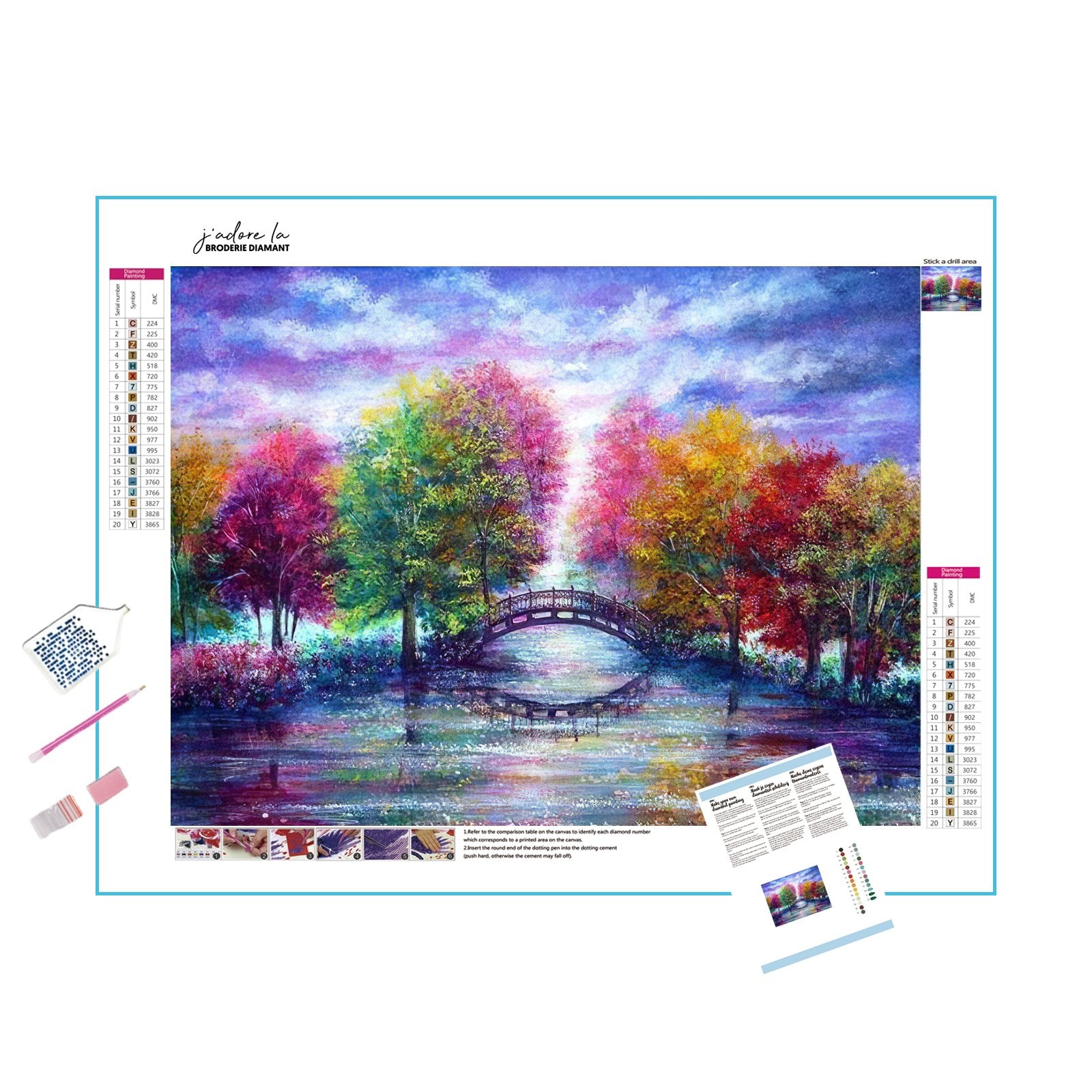 Immerse in the enchanting hues of colorful trees, a vivid escape into nature’s palette. Colorful Trees - Diamondartlove