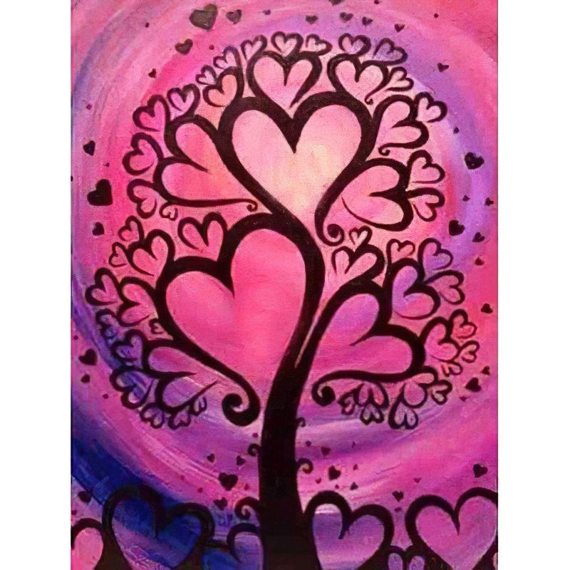 Symbolize deep affection with the beautiful Love Tree. Love Tree - Diamondartlove