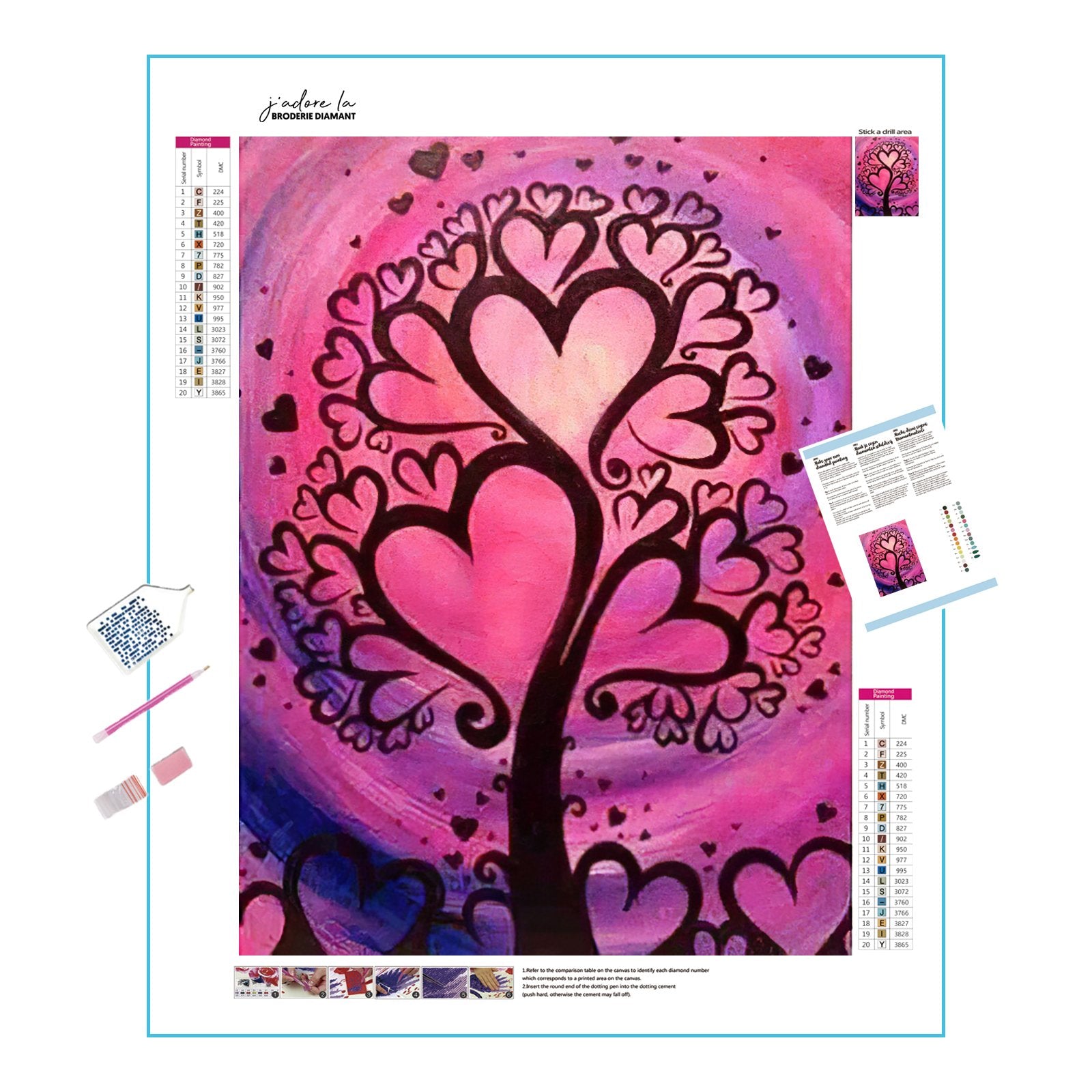 Symbolize deep affection with the beautiful Love Tree. Love Tree - Diamondartlove