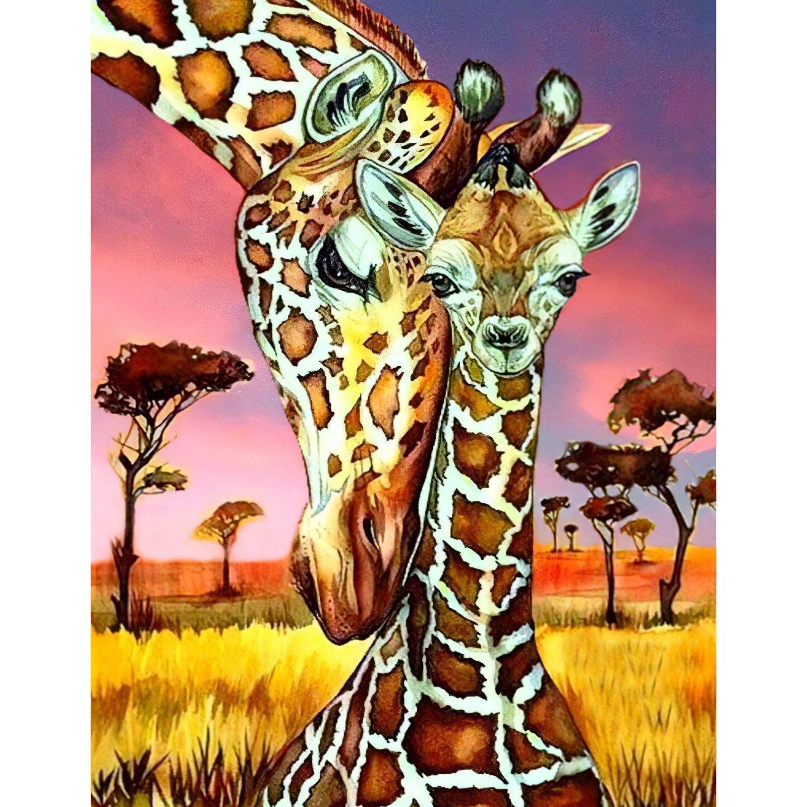 Stretch into the sky with elegant Giraffe artwork.Giraffe - Diamondartlove