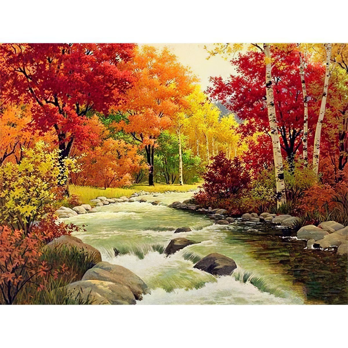 Autumn Trees: Fiery colors celebrate the fall's glory Autumn Trees - Diamondartlove