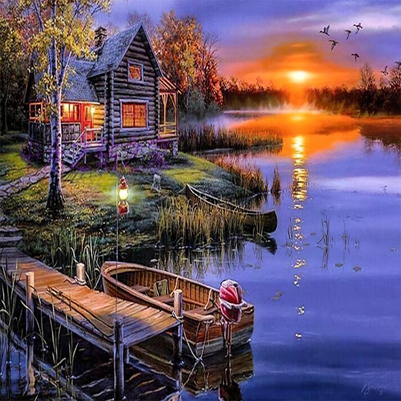 Beautiful Lake And House