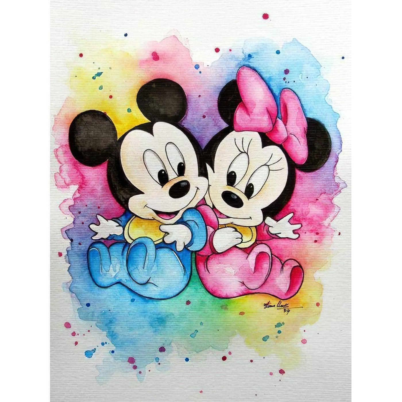 Baby Mickey & Minnie: Adorable duo sharing joy Baby Mickey And Minnie Mouse - Diamondartlove
