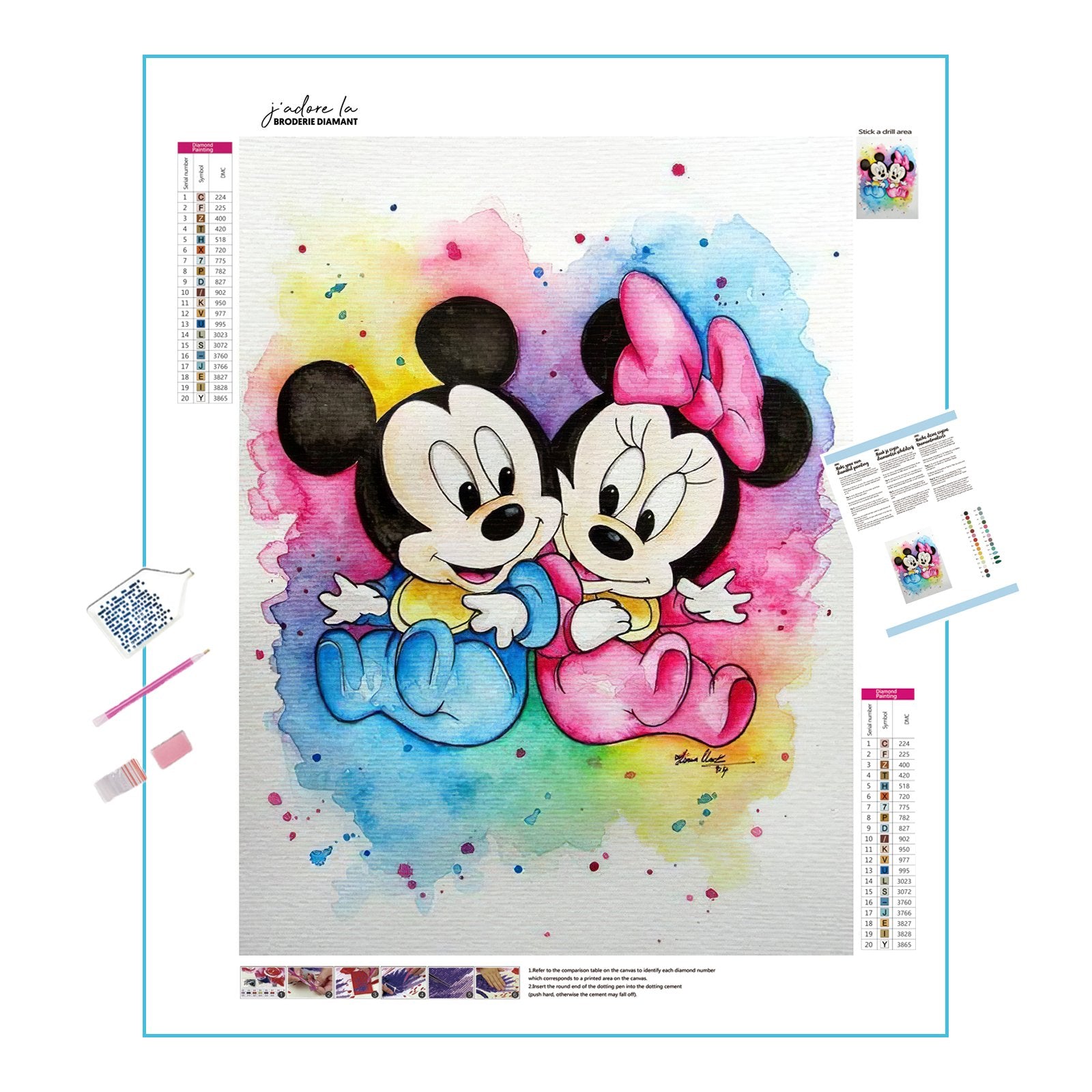 Baby Mickey & Minnie: Adorable duo sharing joy Baby Mickey And Minnie Mouse - Diamondartlove
