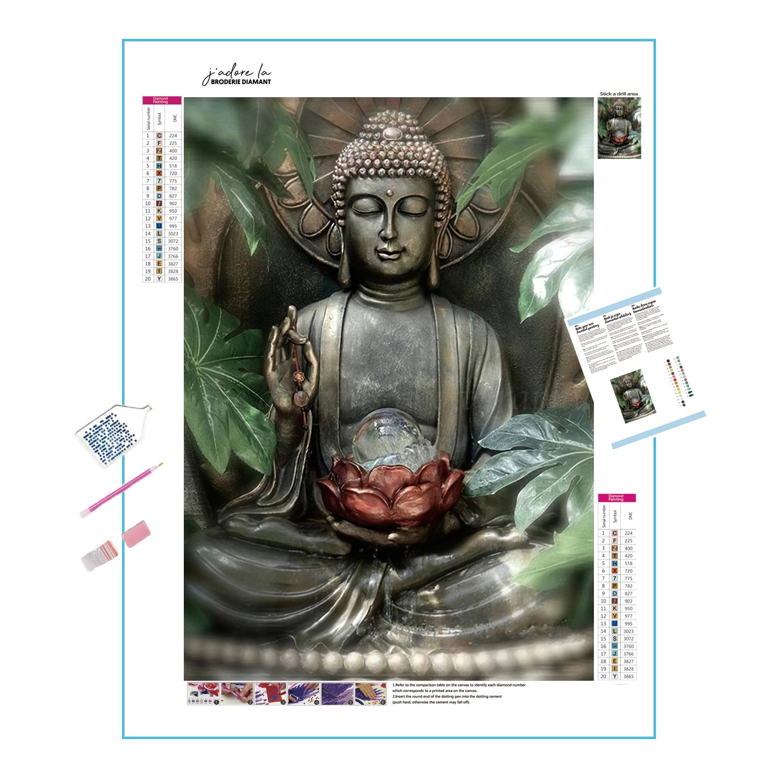 Experience the serene and profound presence of Buddha, captured in tranquil artistry. Buddha - Diamondartlove