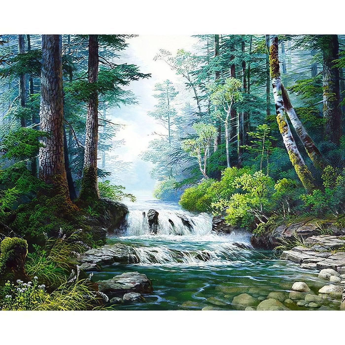 Waterfall In Forest