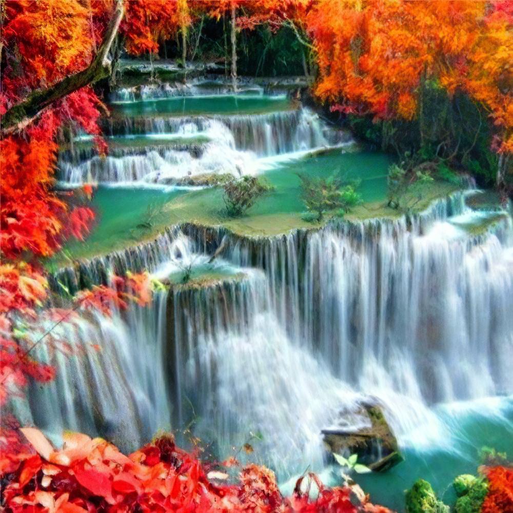 Immerse in nature’s majesty with Incredible Waterfall.Incredible Waterfall - Diamondartlove