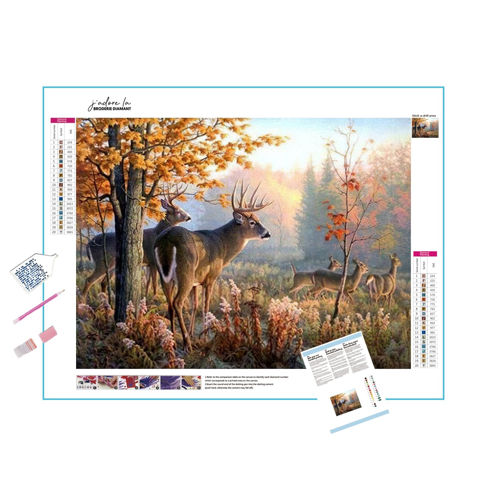 Explore tranquility with Deer And Forest art.Deer And Forest - Diamondartlove