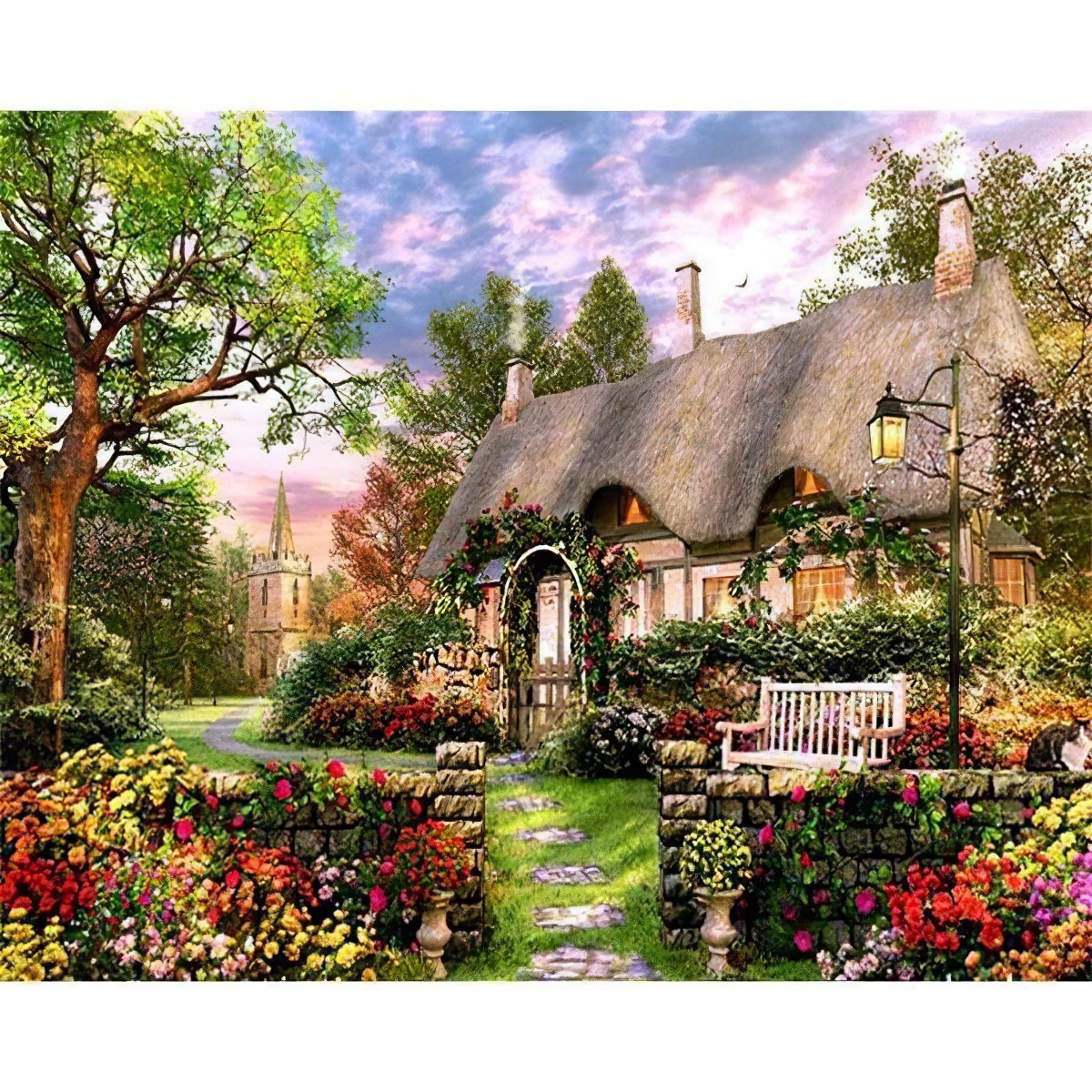 Cherish peaceful garden vibes with Cottage And Garden diamond art. Cottage And Garden - Diamondartlove