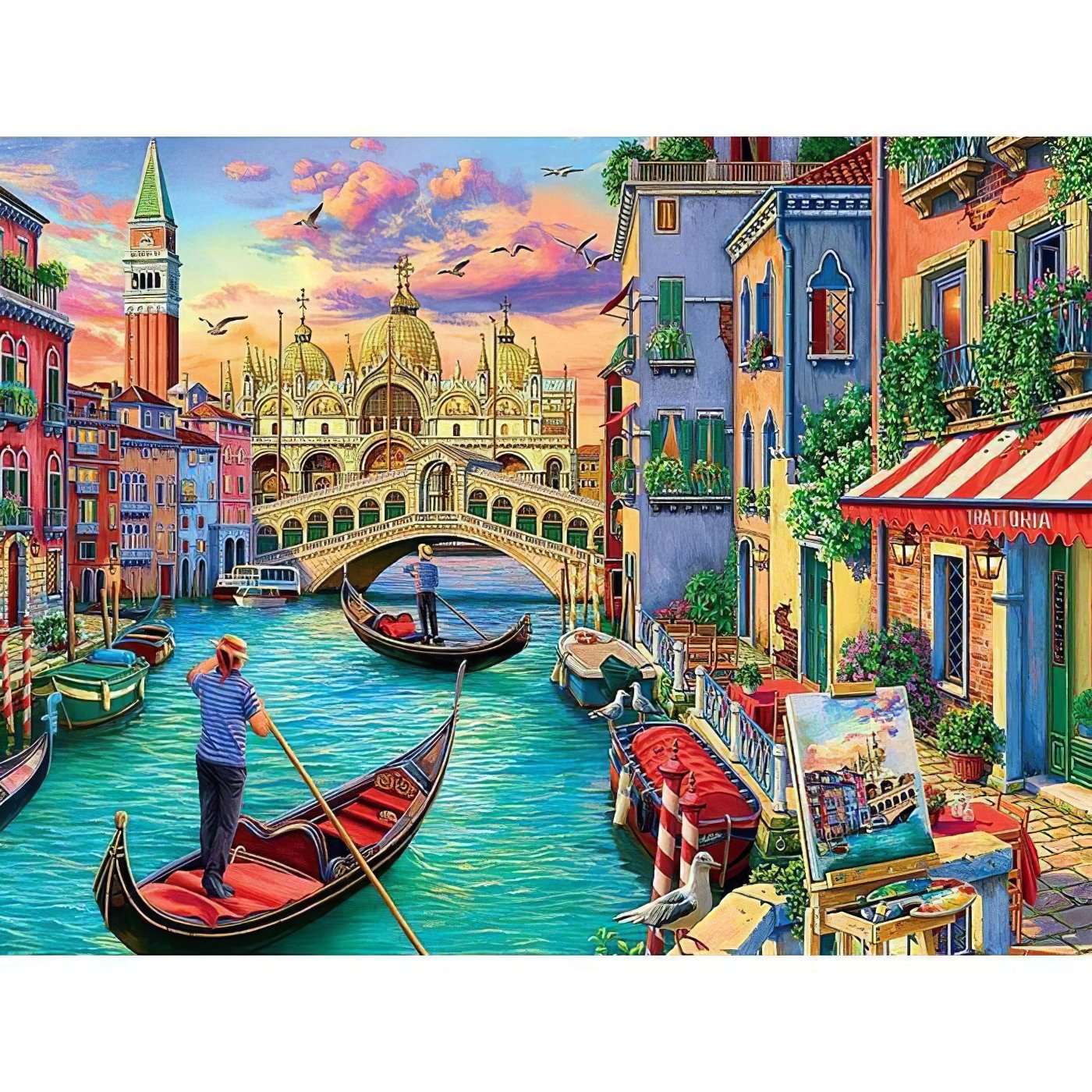 Venice Canal And Boats