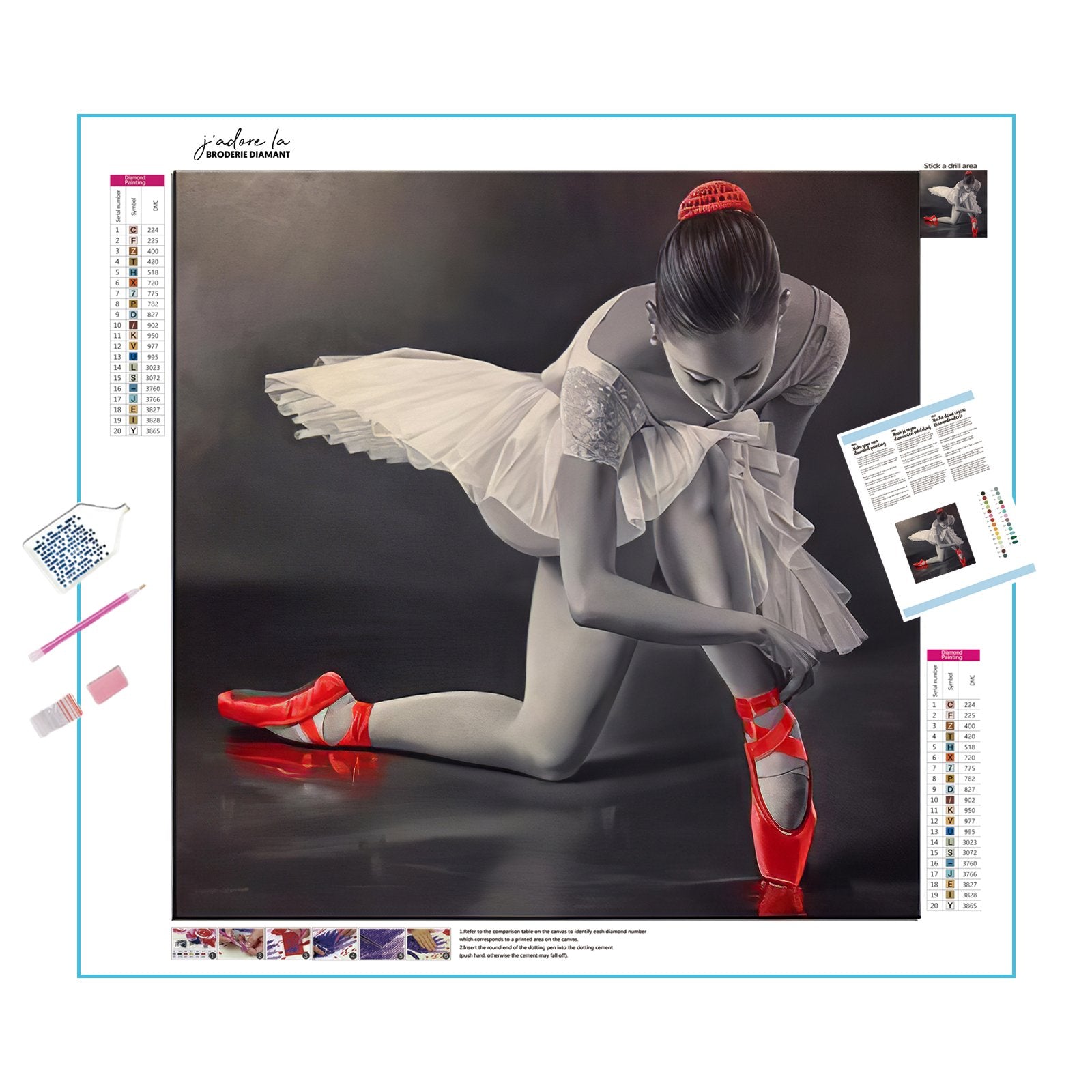 Ballet Girl: Grace and poise in elegant dance Ballet Girl - Diamondartlove