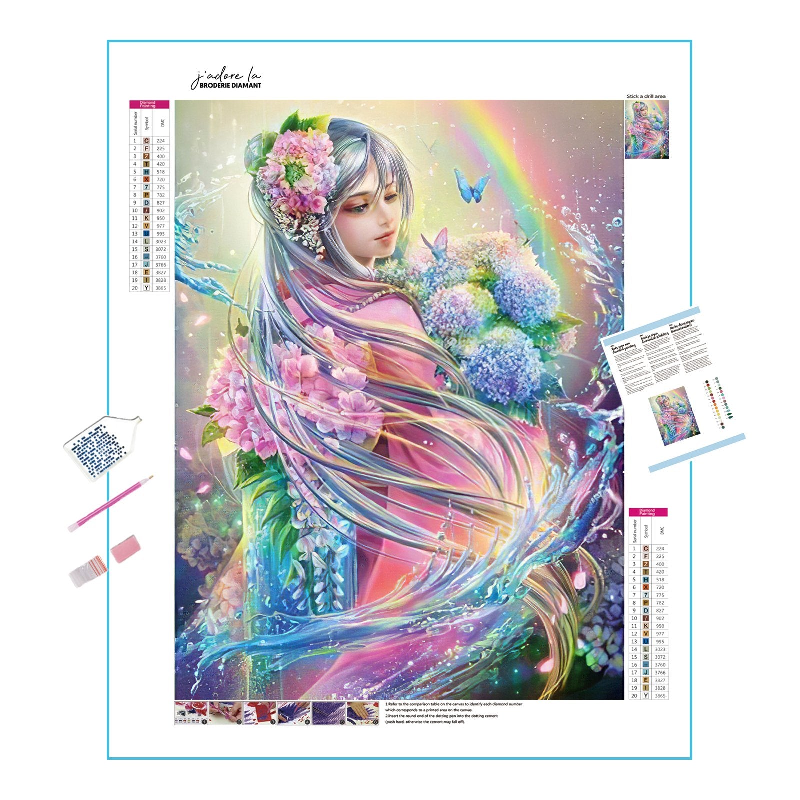 Embrace the ethereal grace of a Rainbow Angel, a symbol of peace and hope.Rainbow Angel - Diamondartlove