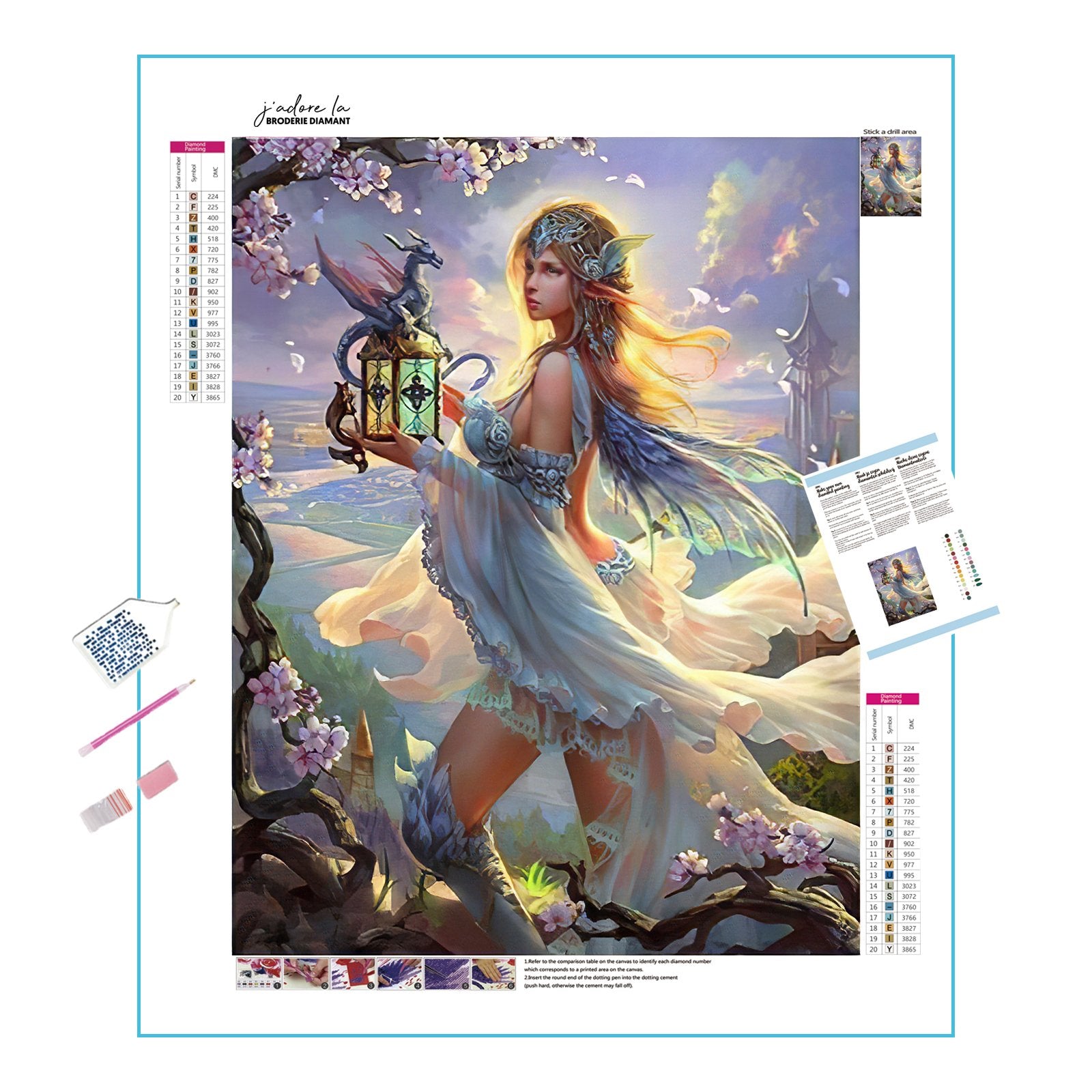 Journey through mystical lands with a fairy and her dragon.Fairy With Dragon - Diamondartlove