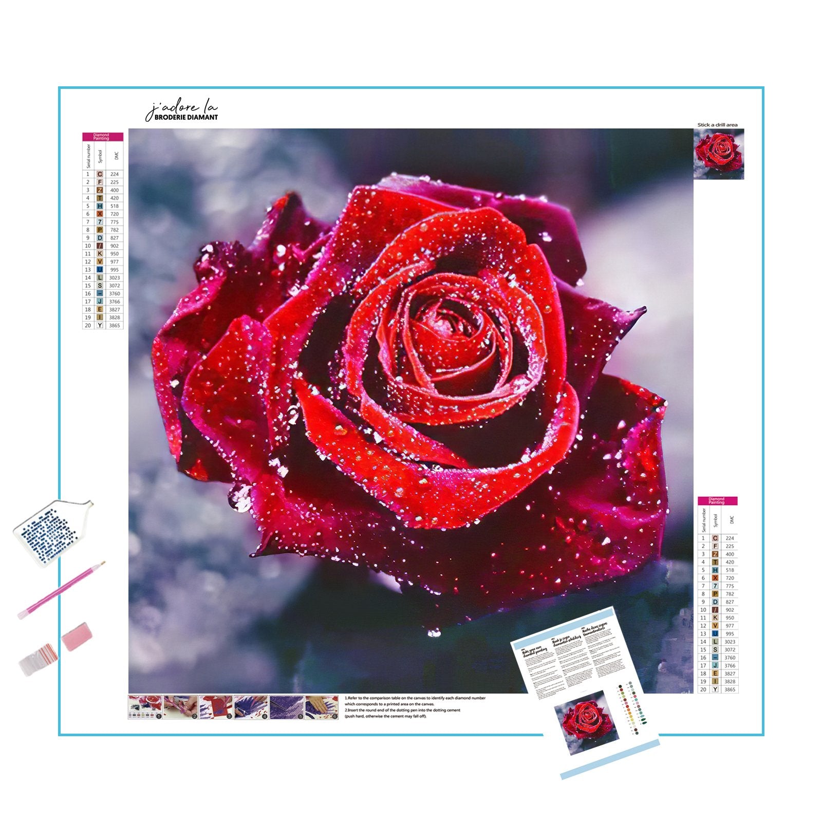 A rose in full bloom, symbolizing beauty and renewal. Blooming Rose - Diamondartlove