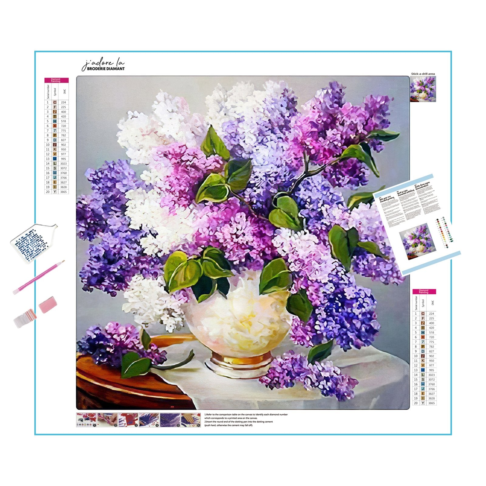 A bouquet of lavender, evoking the serene beauty and fragrance of the countryside. Bouquet Of Lavande - Diamondartlove
