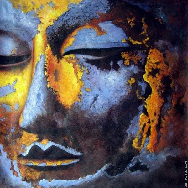 Embrace the calm and wisdom of Buddha, depicted with eyes closed in deep meditation. Buddha Eyes Closed - Diamondartlove